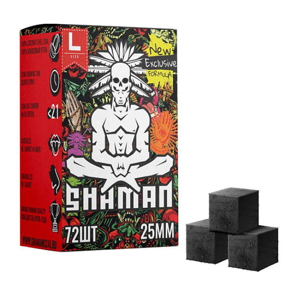 Кокосовый уголь Shaman 25мм в Новосибирске