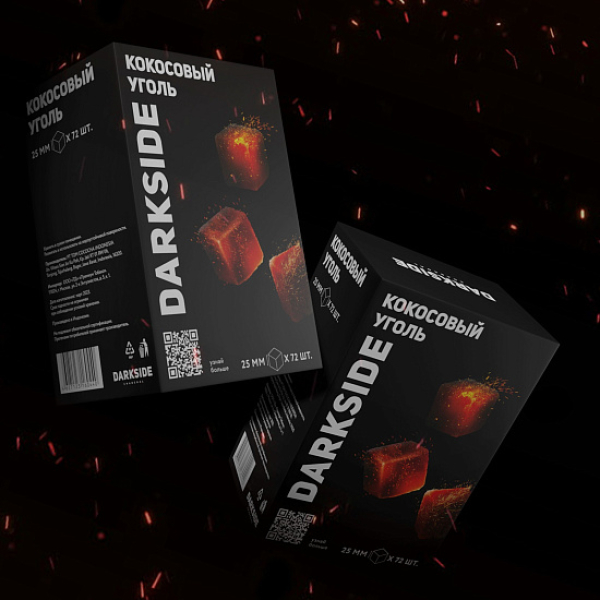 Уголь DARKSIDE CHARCOAL (BIG CUBE) 1KG 72 BRICKS в Новосибирске