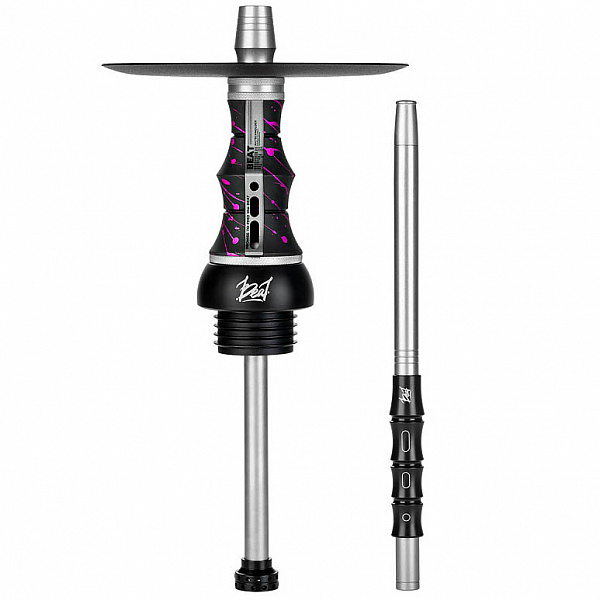 Кальян Alpha Hookah Beat Splash Grumpy прозрачная колба (Черный,Розовый, 40 см) в Новосибирске