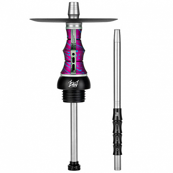 Кальян Alpha Hookah Beat Splash Sleepy прозрачная колба (Розовый,Синий, 40 см) в Новосибирске