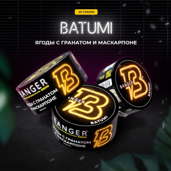 Табак Banger Batumi (Ягоды с Гранатом и Маскарпоне) 25 гр в Новосибирске