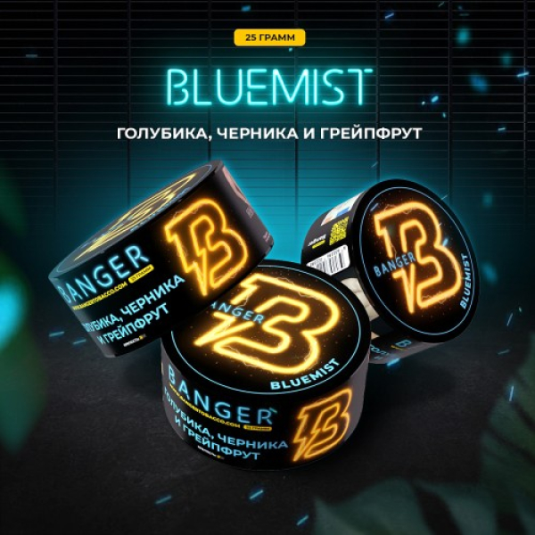 Табак Banger Bluemist (Голубика Черника и Грейпфрут) 25 гр в Новосибирске