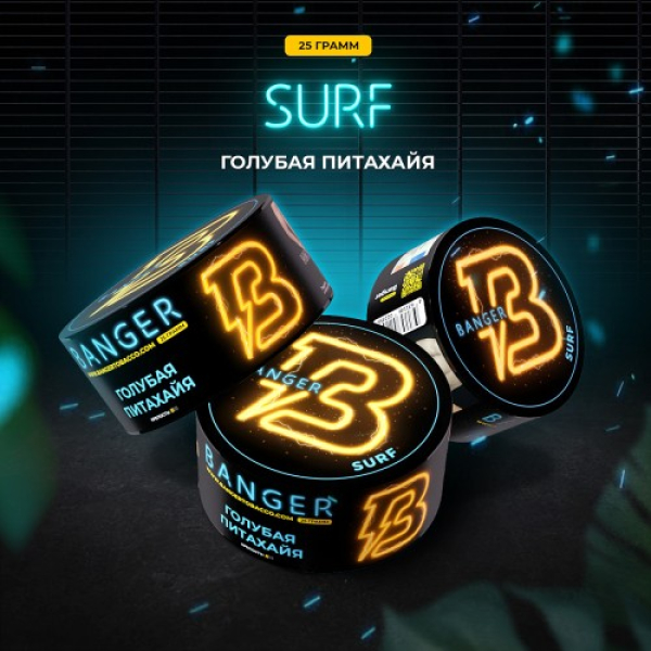 Табак Banger Surf (Голубая Питахайя) 25 гр в Новосибирске