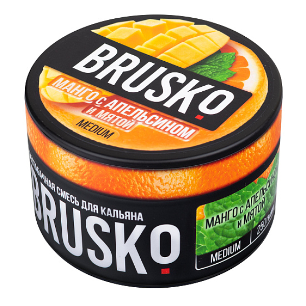 Смесь BRUSKO МАНГО С АПЕЛЬСИНОМ И МЯТОЙ (MEDIUM) 250 гр в Новосибирске
