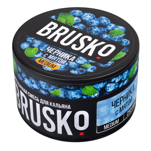 Смесь BRUSKO ЧЕРНИКА С МЯТОЙ (MEDIUM) 250 гр в Новосибирске