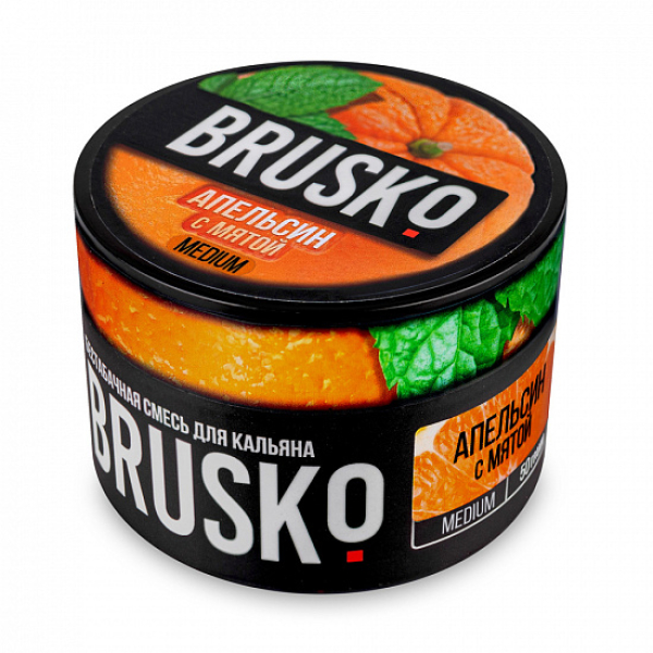 Смесь Brusko Medium Апельсин мята 50 грамм в Новосибирске