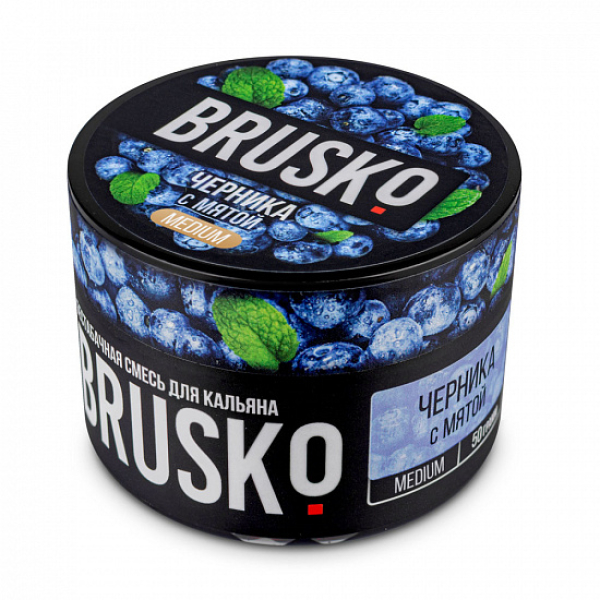 Смесь Brusko Medium Черника с мятой 50 грамм в Новосибирске