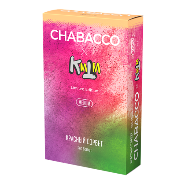 Смесь Chabacco Medium RED SORBET (КРАСНЫЙ СОРБЕТ) 50 гр в Новосибирске