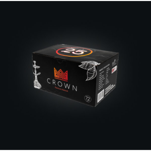 Уголь Crown 25 мм для кальяна (72 шт.) в Новосибирске
