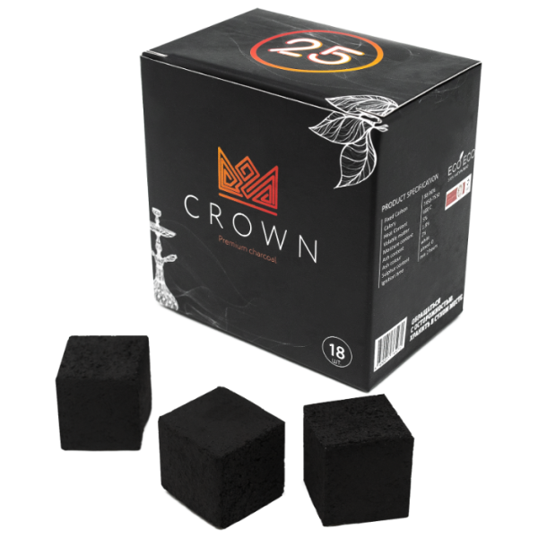 Кокосовый уголь Crown 25мм - 18 шт. в Новосибирске