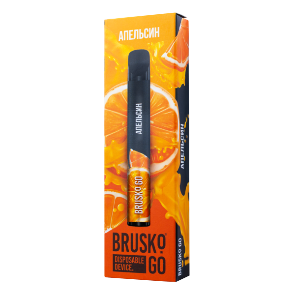 Одноразовая электронная сигарета Brusko Go Апельсин 800 затяжек в Новосибирске