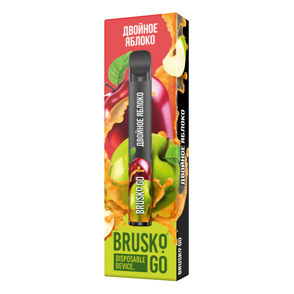 Одноразовая электронная сигарета Brusko Go Двойное яблоко 800 затяжек в Новосибирске