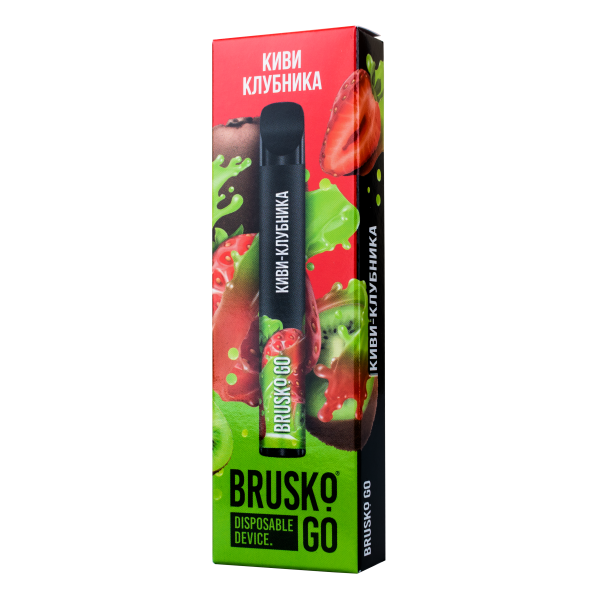 Одноразовая электронная сигарета Brusko Go Киви Клубника 800 затяжек в Новосибирске