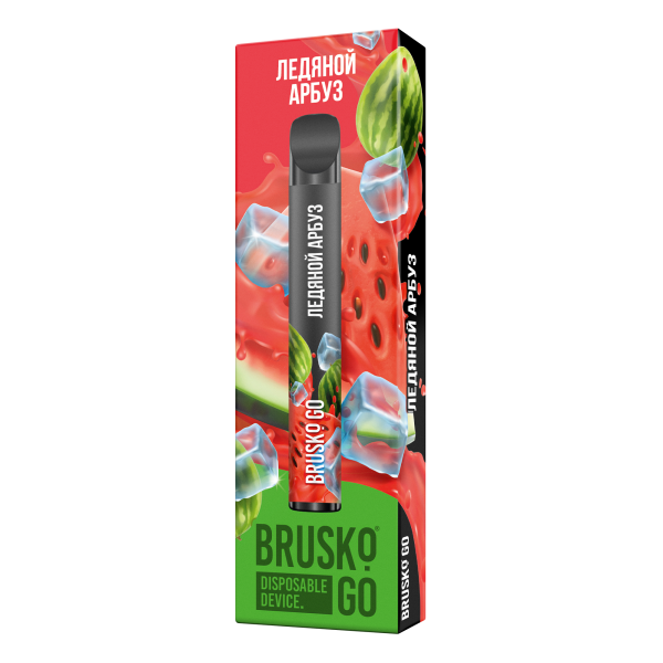 Одноразовая электронная сигарета Brusko Go Ледяной Арбуз 800 затяжек в Новосибирске