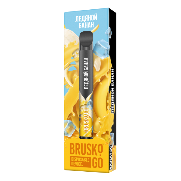 Одноразовая электронная сигарета Brusko Go Ледяной Банан 800 затяжек в Новосибирске