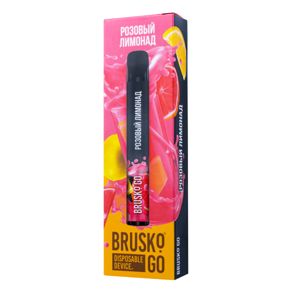 Одноразовая электронная сигарета Brusko Go Розовый Лимонад 800 затяжек в Новосибирске