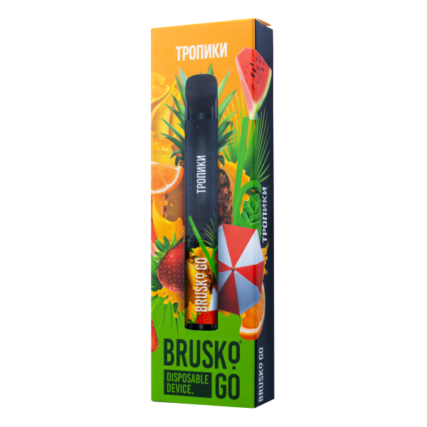 Одноразовая электронная сигарета Brusko Go Тропики 800 затяжек в Новосибирске