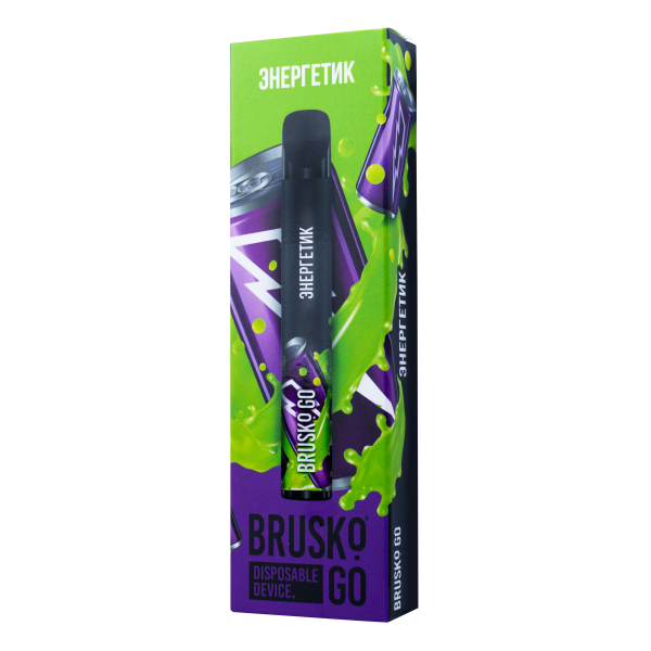 Одноразовая электронная сигарета Brusko Go Энергетик 800 затяжек в Новосибирске