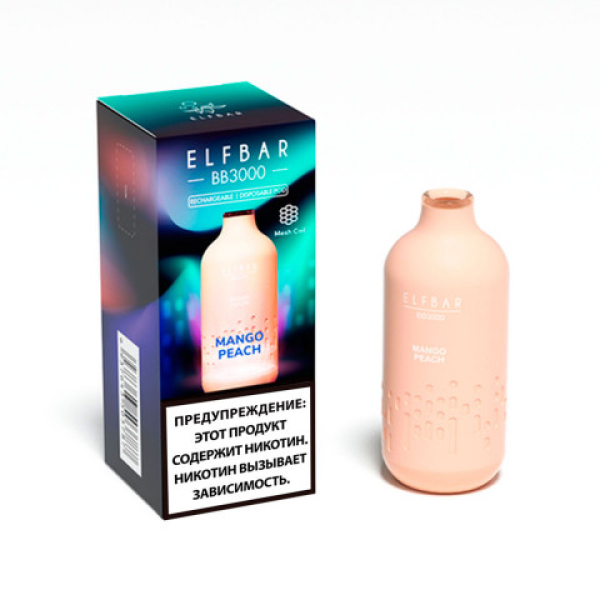 Elfbar BB3000 Манго персик, 3000 тяг в Новосибирске