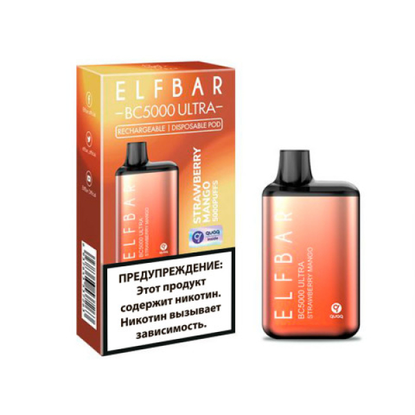 Elfbar BC5000 (Клубника манго), 5000 тяг в Новосибирске