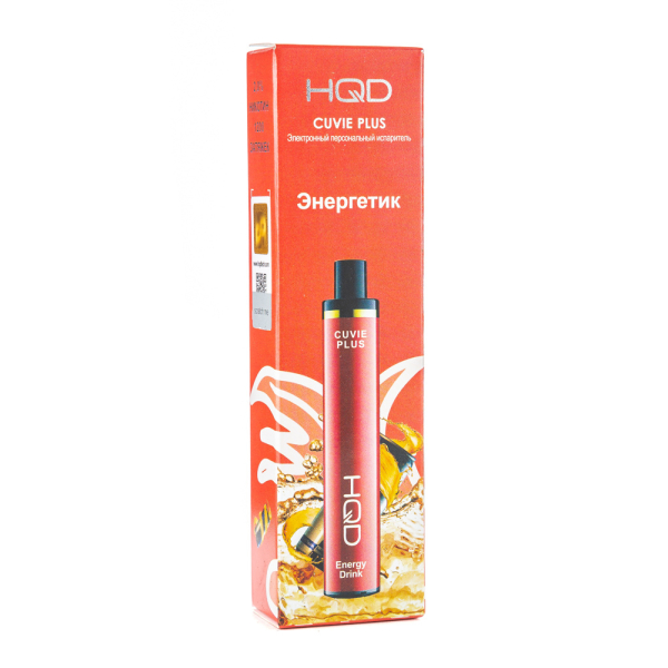 Одноразовая электронная сигарета HQD Cuvie Plus Energy Drink (Энергетик) 1200 затяжек в Новосибирске