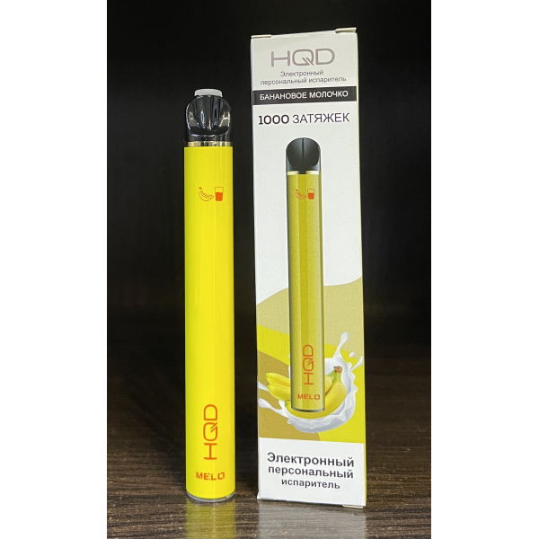HQD melo banana milk (банановое молочко) 1000 затяжек в Новосибирске