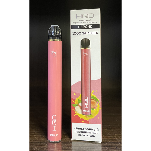 HQD melo peach (персик) 1000 затяжек в Новосибирске