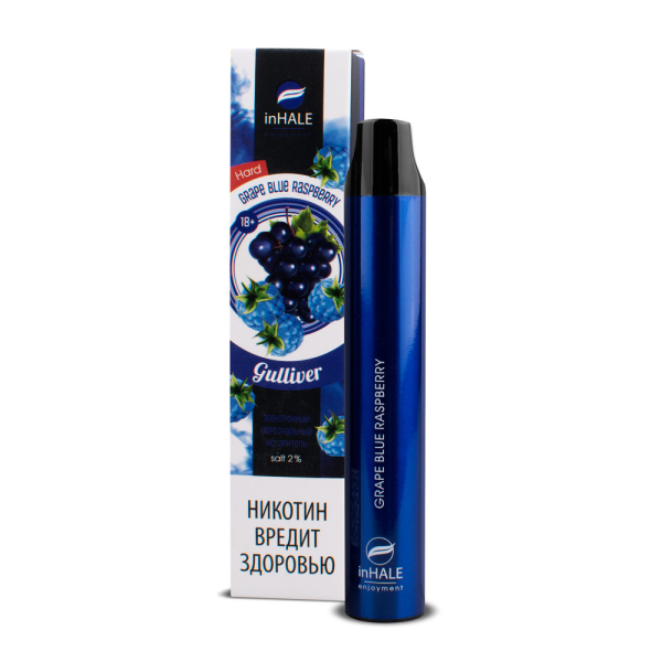 inHale Guliver Hard Grape Blue Raspberry (Ежевика С Виноградом) 1500 затяжек в Новосибирске
