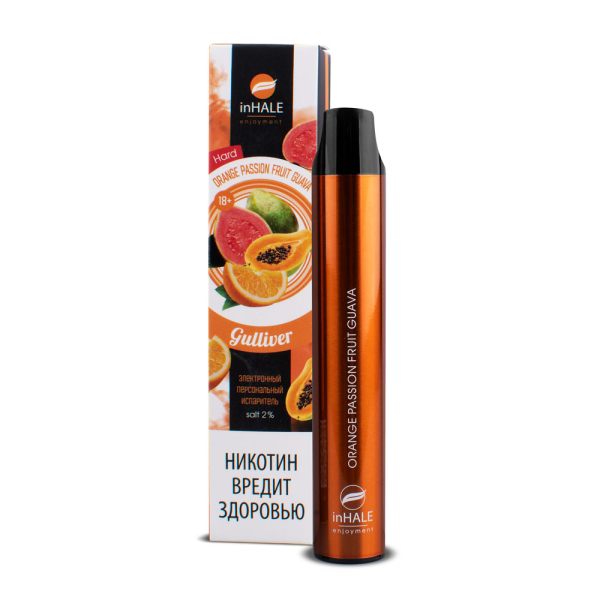 inHale Guliver Hard Orange Passion Fruit Guava (Апельсин Маракуйя Гуава) 1500 затяжек в Новосибирске