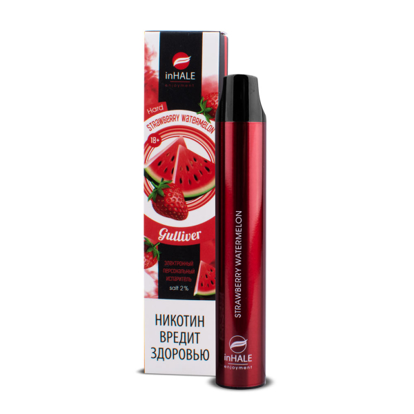 inHale Guliver Hard Strawberry Watermelon (Клубника Арбуз) 1500 затяжек в Новосибирске