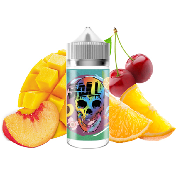 Жидкость SKULL Fruit Bomb (Персик Мандарин Ледяная Вишня) (100 мл, 0 мг/мл) в Новосибирске