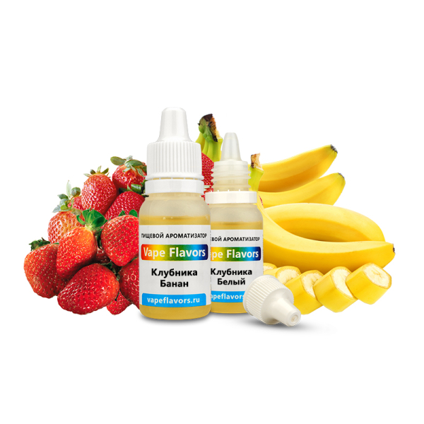 Ароматизатор Vape Flavors Клубника Банан 10мл в Новосибирске