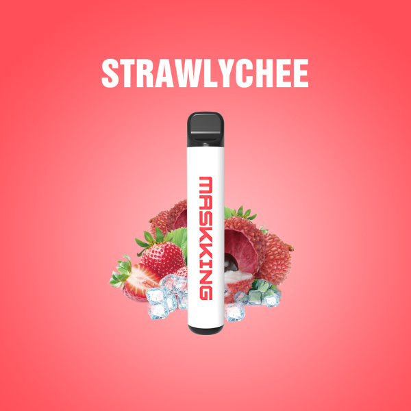 Одноразовая электронная сигарета Maskking High Pro Strawlychee (Клубника Личи) 1000 затяжек в Новосибирске