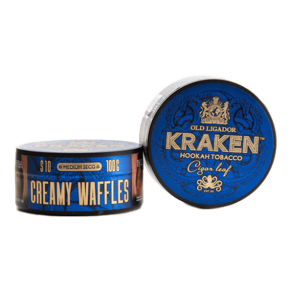 Табак Kraken Medium Seco Creamy Waffles (Сливочные вафли) 100 гр в Новосибирске