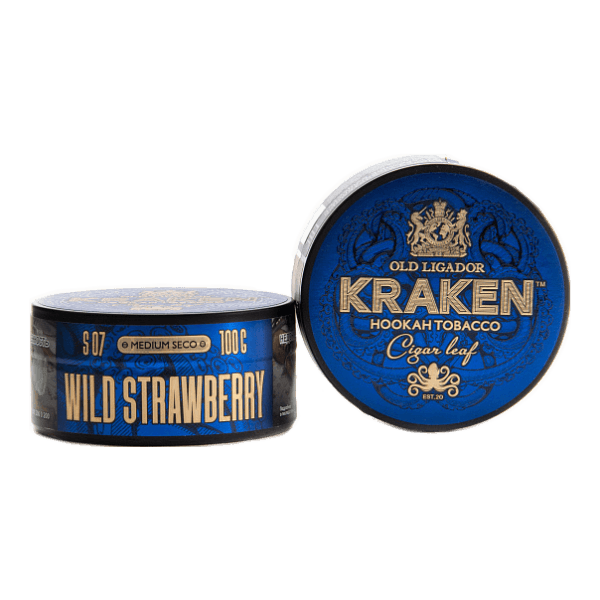 Табак Kraken Medium Seco wild strawberry (Земляника) 100 гр в Новосибирске