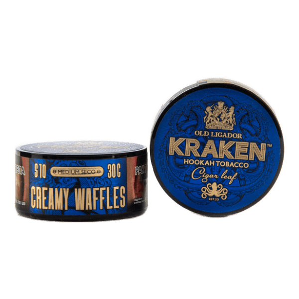 Табак Kraken Medium Seco Creamy Waffles (Сливочные вафли) 30 гр в Новосибирске