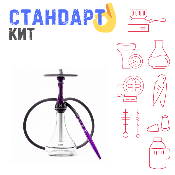 Набор с кальяном  Alpha Hookah X Purple СТАНДАРТ в Новосибирске