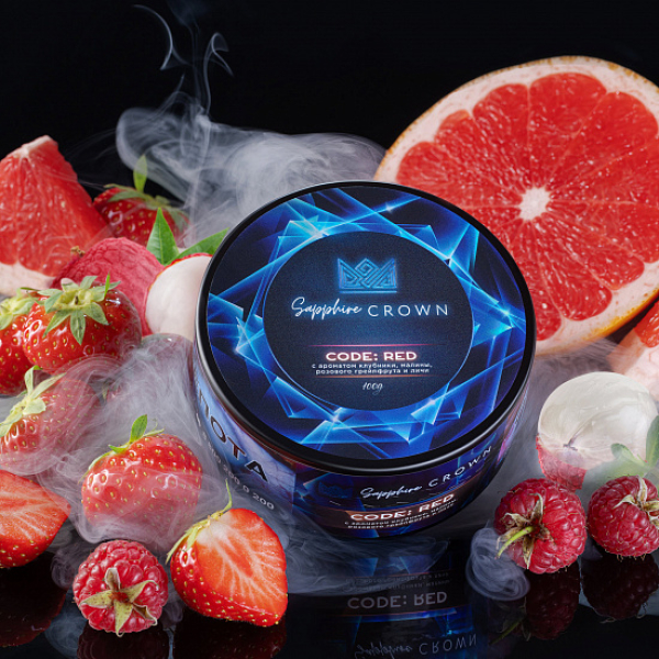Табак Sapphire Crown Code red (Малина клубника) 100 гр в Новосибирске