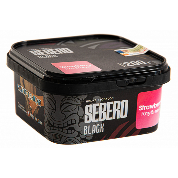 Табак SEBERO BLACK STRAWBERRY 200 гр в Новосибирске