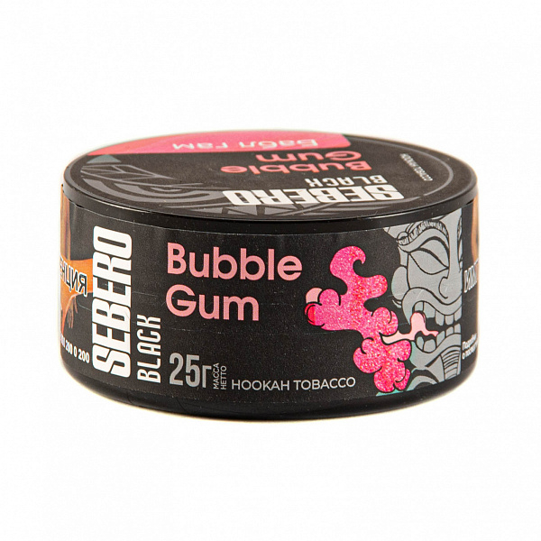 Табак SEBERO BLACK BUBBLE GUM 25 гр в Новосибирске