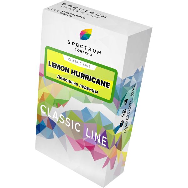 Табак Spectrum Classic lemon hurricane 40 грамм в Новосибирске