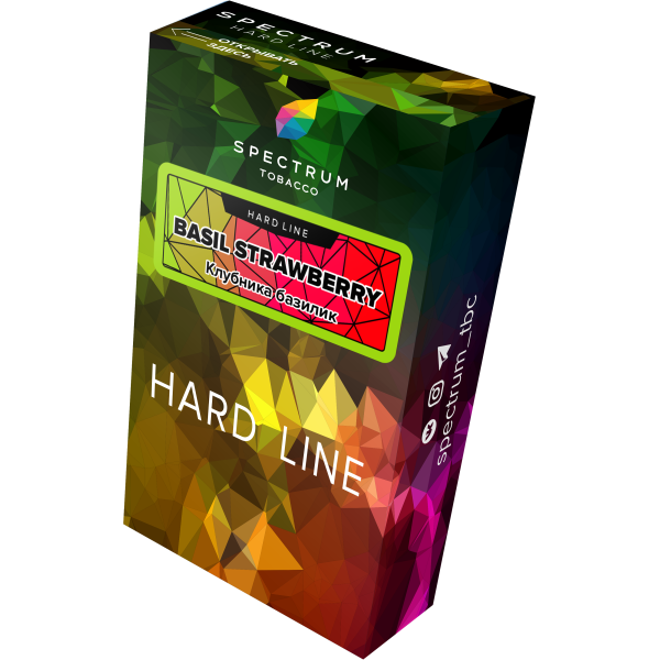 Табак Spectrum Hard basil strawberry 40 грамм в Новосибирске