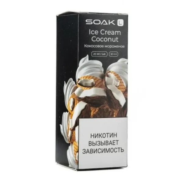 Жидкость SOAK L Ice Cream Coconut 30 мл в Новосибирске