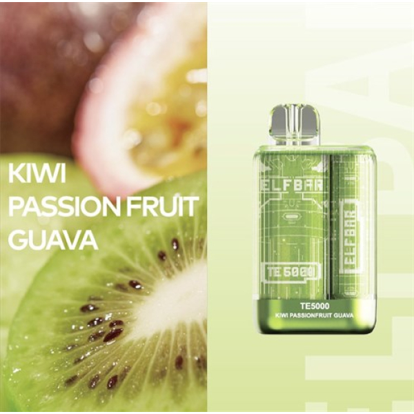 Elfbar TE5000 Kiwi Passion fruit Guava, 5000 тяг в Новосибирске