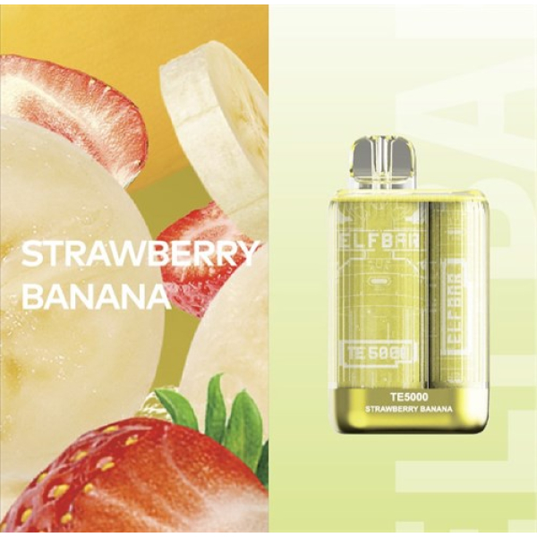 Elfbar TE5000 Strawberry Banana, 5000 тяг в Новосибирске