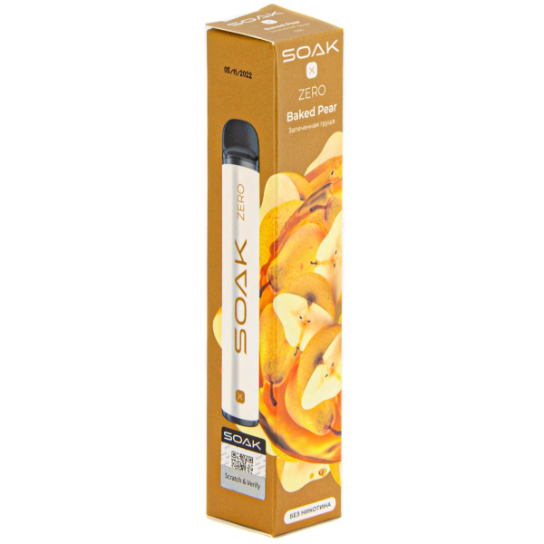 SOAK X ZERO Baked pear 1500 затяжек (без никотина) в Новосибирске