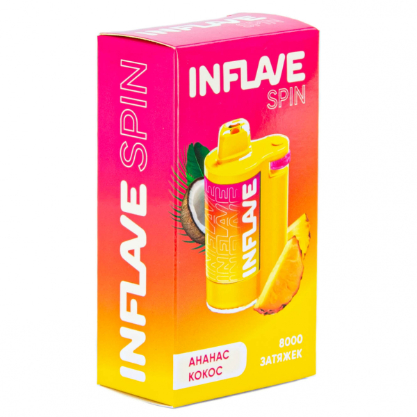 INFLAVE SPIN Ананас кокос (8000 затяжек) в Новосибирске