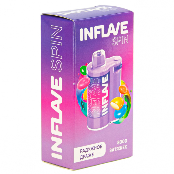 INFLAVE SPIN Радужное драже (8000 затяжек) в Новосибирске