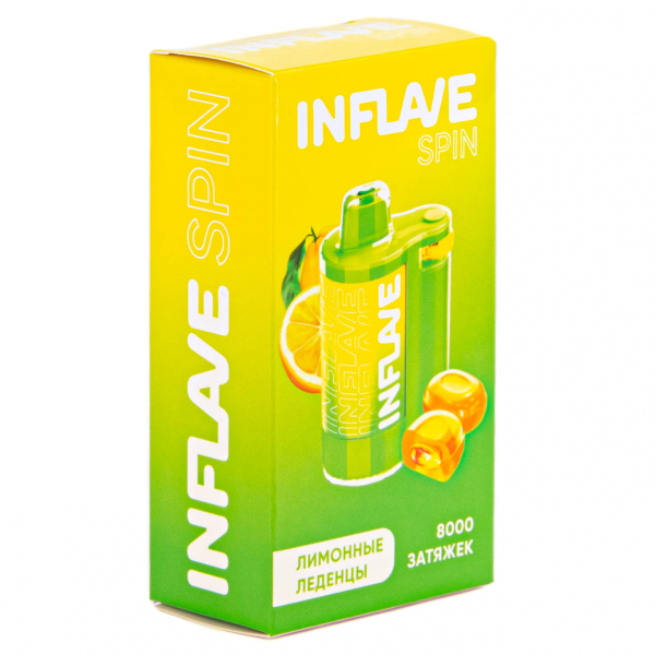 INFLAVE SPIN Лимонные леденцы (8000 затяжек) в Новосибирске