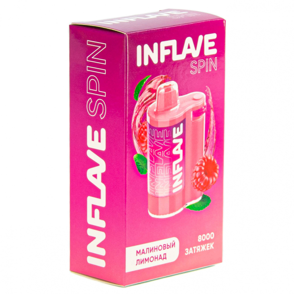 INFLAVE SPIN Малиновый лимонад (8000 затяжек) в Новосибирске